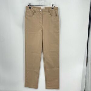 Aritzia Wilfred Melina Faux Leather Pants Size S beige